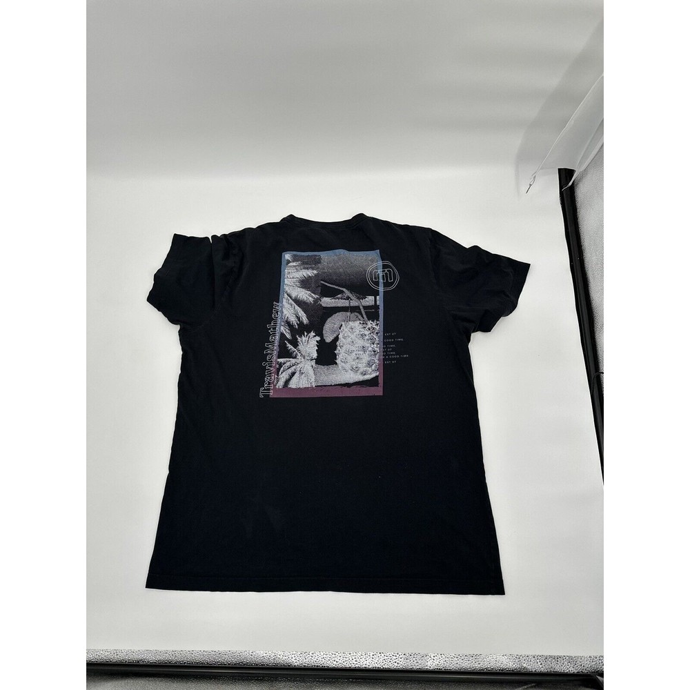 Travis Mathew Men's 'Private Plane' T-Shirt Heather‎ Black  Graphic Tee xxl